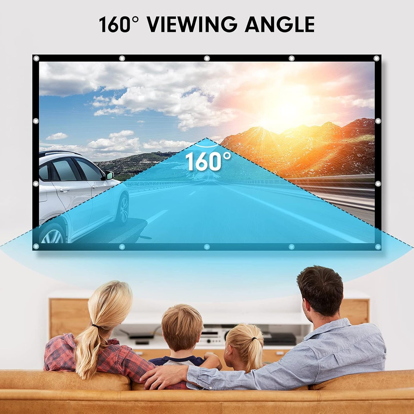 HD Foldable Projector Screen "120''