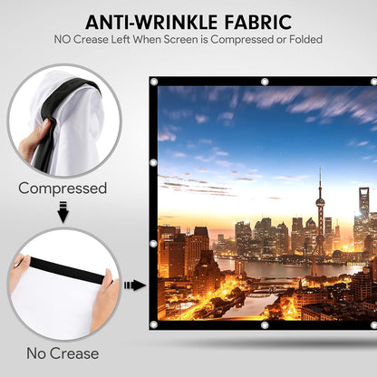 HD Foldable Projector Screen "120''