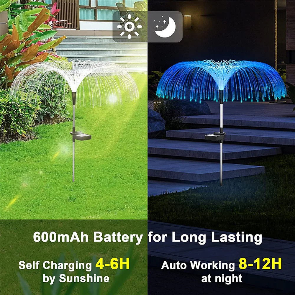 Solar Jellyfish Light Outdoor Waterproof Flowers Garden Lamp 7 Color Changing Landscape Yard Patio Pathway Christmas Sun Light